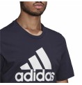 T-shirt med kortärm Herr  Essentials Big Logo  Adidas Legend Ink  Blå