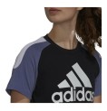 T-shirt med kortärm Dam Adidas Sportswear Colorblock Svart