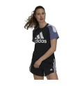 T-shirt med kortärm Dam Adidas Sportswear Colorblock Svart