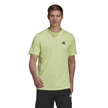 T-shirt med kortärm Herr Adidas Aeroready Designed 2 Move Grön