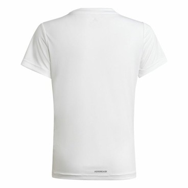 Barn T-shirt med kortärm Adidas Designed To Move Vit