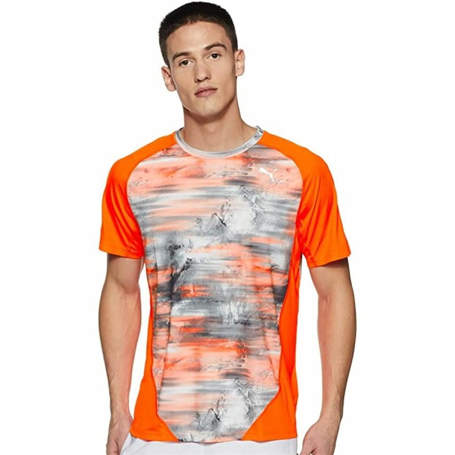 T-shirt med kortärm Herr Graphic Tee Shocking Puma  Graphic Tee Shocking Orange