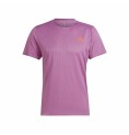 T-shirt med kortärm Herr Adidas Adizero Speed Mörkrosa