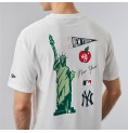 T-shirt med kortärm Herr New Era New York Yankees MLB City Graphic Oversized