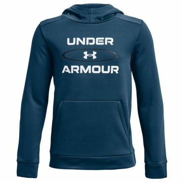 Tröja med huva Unisex Under Armour Fleece Graphic Blå