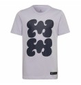 Barn T-shirt med kortärm Adidas Marimekko Graphic Plommon