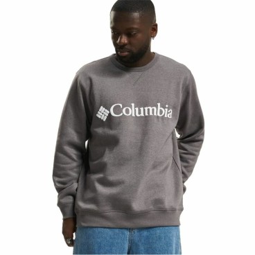 Tröja utan huva Herr Columbia Logo Fleece Crew Mörkgrå