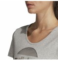 T-shirt med kortärm Dam Adidas Linear Ljusgrå