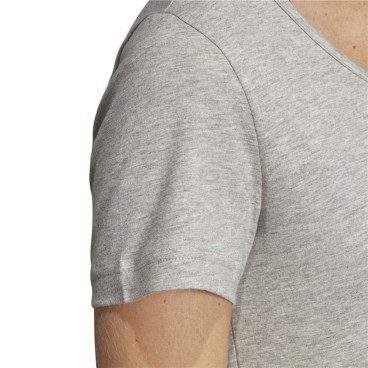 T-shirt med kortärm Dam Adidas Linear Ljusgrå