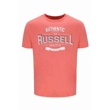 T-shirt med kortärm Herr Russell Athletic Amt A30081 Orange Korall