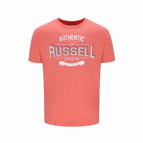 T-shirt med kortärm Herr Russell Athletic Amt A30081 Orange Korall