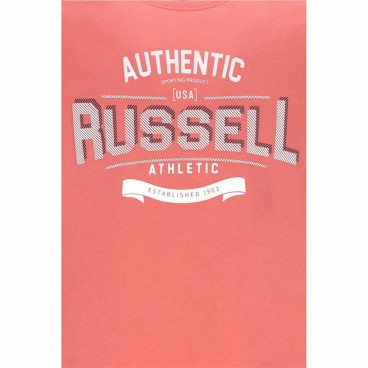 T-shirt med kortärm Herr Russell Athletic Amt A30081 Orange Korall