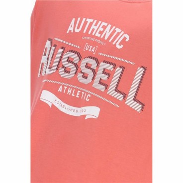 T-shirt med kortärm Herr Russell Athletic Amt A30081 Orange Korall