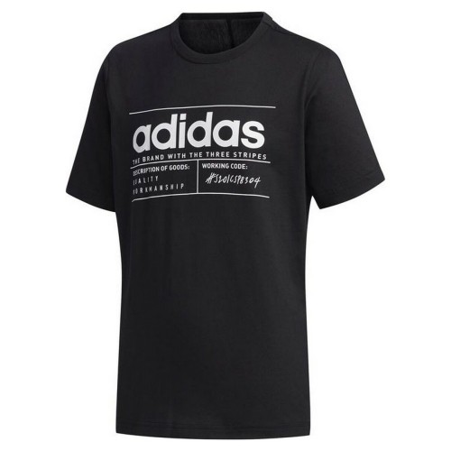 Barn T-shirt med kortärm Adidas Brilliant Basics Svart