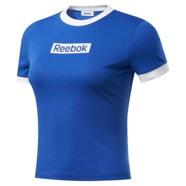 T-shirt med kortärm Dam Reebok Essentials Linear Logo Blå