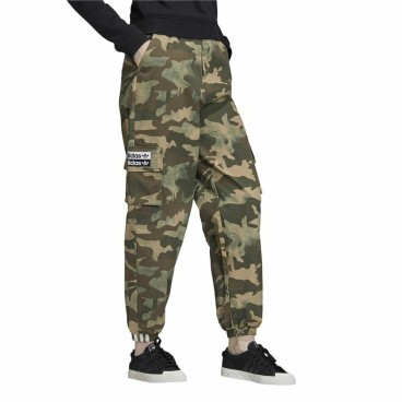 Nederdel träningsoverall för vuxna Adidas Originals Camo Kvinna Mörkgrön