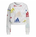 Tröja utan huva Dam Adidas Essentials Multi-Coloured Vit