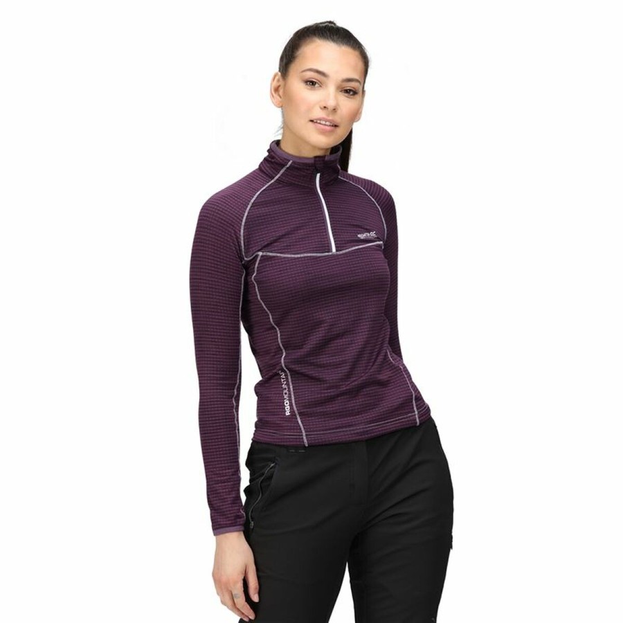 Långärmad t-shirt Dam Regatta Yonder Half-Zip Violett