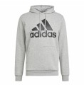 Tröja med huva Herr Adidas  Essentials Fleece Big Logo Grå