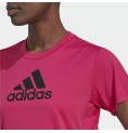 T-shirt med kortärm Dam Adidas Designed 2 Move Logo Fuchsia