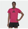 T-shirt med kortärm Dam Adidas Designed 2 Move Logo Fuchsia