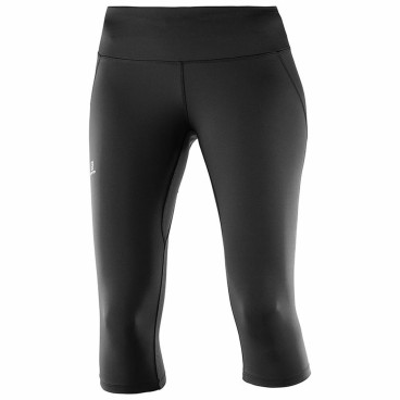 Sport-leggings, Dam Salomon Agile Mid Tight Svart