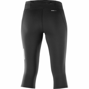 Sport-leggings, Dam Salomon Agile Mid Tight Svart