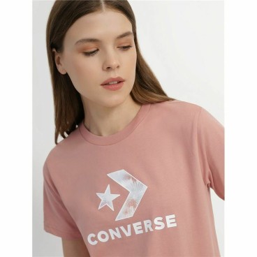 T-shirt med kortärm Dam Converse Seasonal Star Chevron Rosa