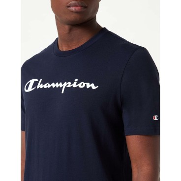 T-shirt med kortärm Herr Champion Crewneck Blå