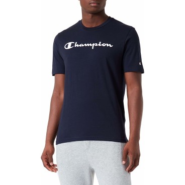 T-shirt med kortärm Herr Champion Crewneck Blå