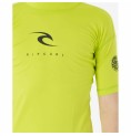 Barn T-shirt med kortärm Rip Curl Corps S/S Rash Gul Surfing Lykra