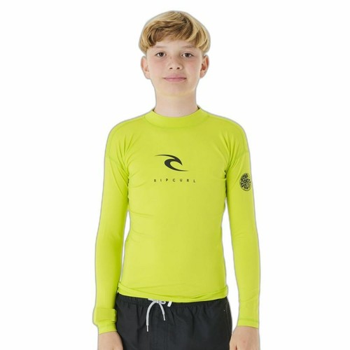 Barn T-shirt med kortärm Rip Curl Corps L/S Rash Vest  Gul Surfing Lykra