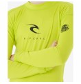 Barn T-shirt med kortärm Rip Curl Corps L/S Rash Vest  Gul Surfing Lykra