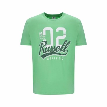 T-shirt med kortärm Herr Russell Athletic Amt A30101 Grön Ljusgrön