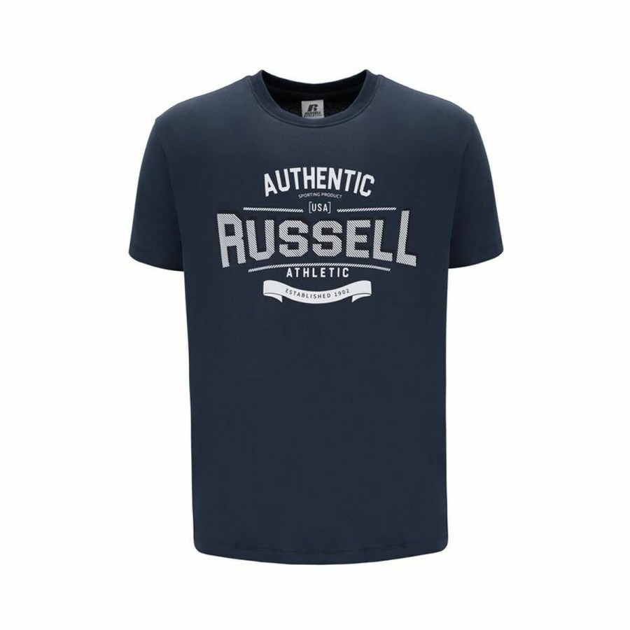 T-shirt med kortärm Herr Russell Athletic Ara Mörkblå