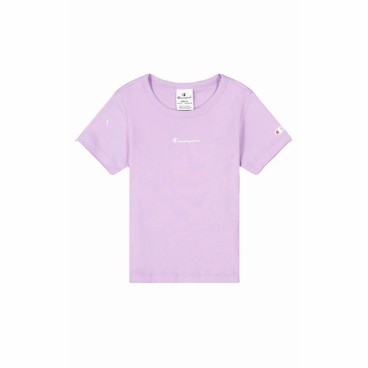 Barn T-shirt med kortärm Champion Crewneck Lavendel