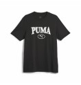 T-shirt med kortärm Herr Puma Squad Svart