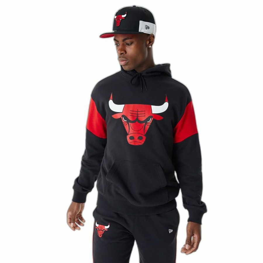 Tröja med huva Barn New Era NBA Colour Insert Chicago Bulls Svart