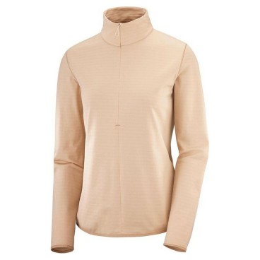 Sportjacka, Dam Salomon Outrack Half Zip Mid Rosa