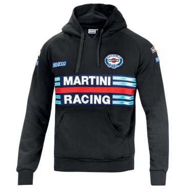 Tröja med huva Sparco Martini Racing	 Svart XXXL