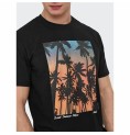 T-shirt med kortärm Herr Only & Sons Onskolton Reg Beach Svart