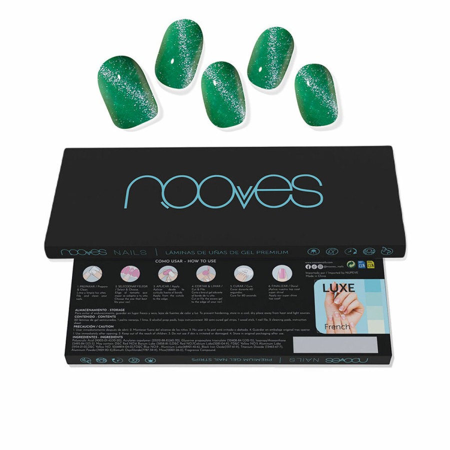 Gel Nail Foils Nooves Cat eye green (20 antal)