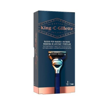 Manuell rakhyvel King C Gillette Gillette King Blå