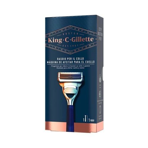 Manuell rakhyvel King C Gillette Neck Razor Blå