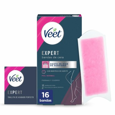 Kroppshårsvaxremsor Veet Expert (16 antal)