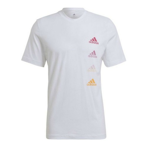 T-shirt med kortärm Herr Adidas Essentials Gradient Vit