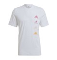 T-shirt med kortärm Herr Adidas Essentials Gradient Vit