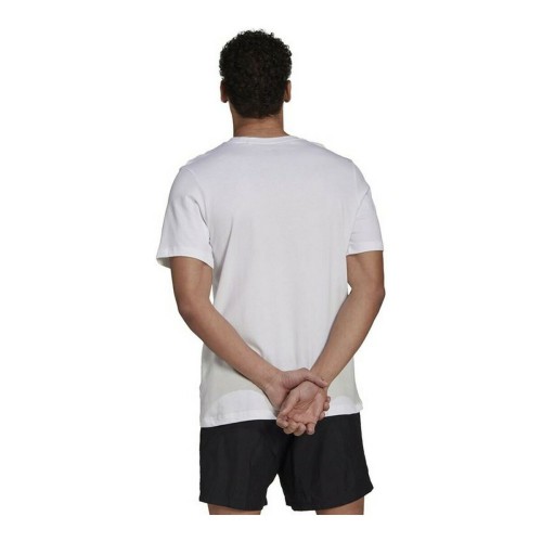 T-shirt med kortärm Herr Adidas Essentials Gradient Vit