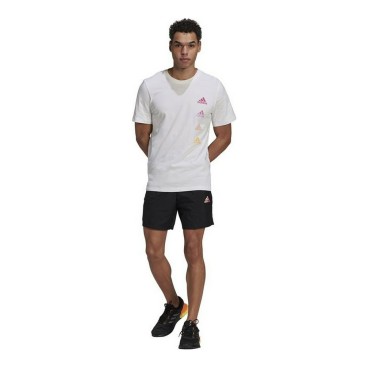 T-shirt med kortärm Herr Adidas Essentials Gradient Vit