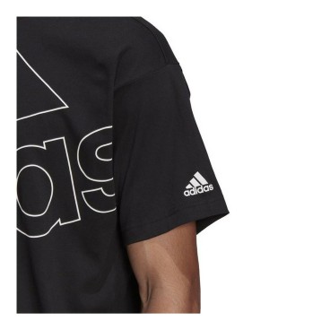 T-shirt med kortärm Herr Adidas Giant Logo Svart